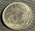 1975 South Africa 20 Cents Coin