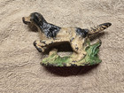 Antique Hubley Cast Iron Pointer Dog 4 1 2  Long