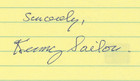 Kenny Sailors Jump Shot Creator Autographed Signed Letter Amco Coa 31192