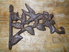 Cast Iron Hummingbird Garden Plant Hook Rustic Brown Finish Bird