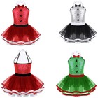 Kids Girls Leotard Modern Costume Ballet Dance Dress Mesh Dancewear Tutu Skirt