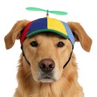 Pet Dog Cute Propeller Baseball Hat Medium Large Dogs Medium  Green Visor