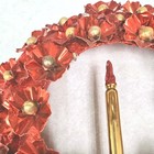 Vintage Red Foil Aluminum Mercury Glass Beads Candle Foil Christmas 9 25 