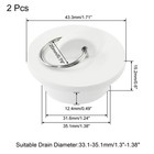 2pcs White Rubber Drain Stoppers  1-3 8 Inch Rubber Sink Plug Sink Stopper Drain