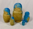 Rare 5 Pc  Carved Russian Nesting Doll - Matryoshka  Fairy Tale