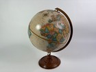 Vintage Replogle World Classic Series 12  Raised Globe Hardwood Wood Base