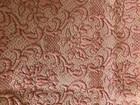 Antique--vintage  French Fabric  Remnant   Soft Rose Pink   Quilted Cartouches