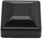 2 1 2  Square Powder-coated Black Galvanized Steel Dome Caps  pack Of 10 