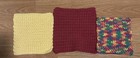 Lot Of 3 Handmade Hand Crochet Cotton Dish Cloths New