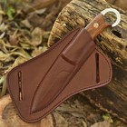 Handmade Belt Sheath Holster Genuine Leather Cover Case For  Fixed Blade Knife 