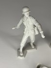 Marx 1960s Wwii German Light Grey Desert Fox Lot Of 4 Soldiers  different Poses 