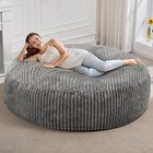 Giant Memory Foam Bean Bag Chair Cozy Removable Cover Comfortable Lounge Chair