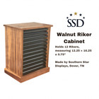 Storage Cabinet Walnut Or Oak Holds Twelve 12 X 16 X 3 4  Riker Display Cases