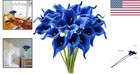 Elegant 20pcs Royal Blue Calla Lilies - 13 5   Faux Flowers For Weddings   Home