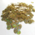 Gold Hologram Spokes   Wheels  17mm Sequins Loose  100 Pieces