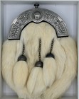 New Scottish Celtic Cantle Dress Sporran White Rabbit -   99 - 4 Week Lead Time