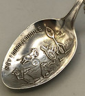 Vintage Sterling Silver  hey Diddle Diddle  Curved Handle Spoon 3 3 8 