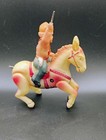 Vintage Occupied Japan Celluloid Horse   Cowboy Wind Up Toy