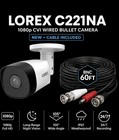 Lorex C221na-z 1080p Cvi Wired Bullet Security Camera Outdoor White black
