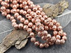 Electroplated Lava Rock Round Beads  15  Strand  - Choose Our Color And Size