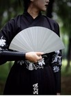 Art Tai Chi Stainless Steel Metal Folding Fan Portable Martial Kung Fu Fan Gifts