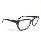 Mo Eyeglasses Frames Upper 312a A Black Brown Snake Skin Print Cat Eye 51-16-135
