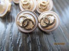 Chanel 8 Buttons White Gold Tone Cc   11mm So Pretty Lot 8