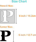 6 Inch Letter Stencils For Painting On Wood  36pcs Alphabet Stencils Retro Lette