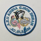 Vintage Embroidered Patch Marine World Africa Usa California Souvenir Travel