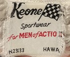 Keone Hawaiian Shirt Sportwear For Men Of Action Blue white N23133 Vintage