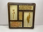 Vtg Lucite Trivet Dried Grains Mid Century Modern Kitchen Decor 