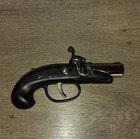 Collectible Gun-shaped Lighter Black Silver Pistol Design