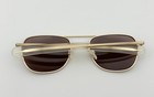 Randolph Eng  Re Fgn Gold Aviator Sunglasses Frame Only 52-20 Usa Italy Vtg  50