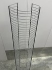        silver Metal Dvd Storage Tower Rack Organizer Holds 46 Dvds Media Stand       