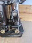 Antique Cast Iron Kerosene Sad Iron Heater Camp Stove   Mica Window 