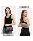 Genuine Leather Crossbody Bag For Women  Removable Satchel Adjustable Shoulde   