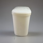 Vtg Rare Hazel Atlas Refrigerator Storage Container W  Lid Milk Glass 4 25x2 5   