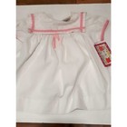Mayfair Baby Girl Dress 24m Nwt White Pink Trim Puff Sleeve Vintage Classic