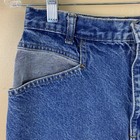 Vintage 80s Sam Max Usa Denim Mini Skirt Junior 11 High Waist Western Contrast