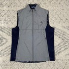 Masters Clubhouse Collection Reversible Light Vest Italy Men Large Grey Navy Euc