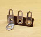 Qty6 Phenolic Hd Large 3 Lug Terminal Solder Strip 1 Common Chassis Ground Tab