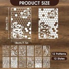 12pcs Mixed Media Stencils For Crafts Reusable Stencils For Painting Wood