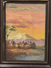 Antique C1940 South American Mountain Landscape Oil Painting Signed A  Salgurros
