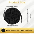 Hoodie Drawstring Replacement Cord 2 Pack 51 Inch With Threader Sweatpants Pants