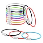 16 Pack Stainless Steel Loops 2mm Coated Wire Keychain Cable 6  Assorted 16pcs