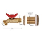 Brass Rain Barrel Spigot Quarter Turn Ball Valve Spigot   Bulkhead Fitting Kit