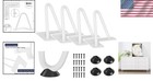 4pc White Hairpin Steel Legs  4in Heavy Duty Diy Table Bench Floor Protectors