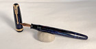Parker Vacumatic Major  Laminated Blue  Jewelers Band  14k Nib trim  Restored