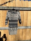 T o Knit Bodycon Sweater Dress Womens Small Geometric Long Sleeve Winter Fall