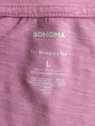 Sonoma Size Large The Everyday Tee Light Pink V Neck Short Sleeve Top Nwt